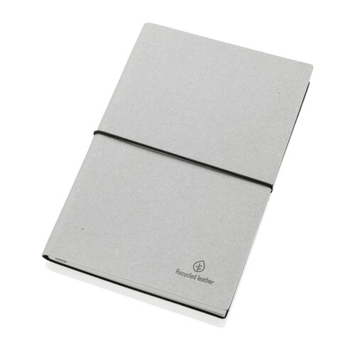 DeBle A5 gerecycled leren notitieboek met logo P772.21