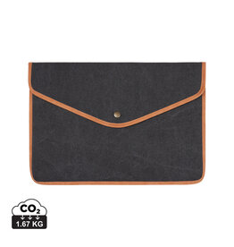 VINGA Bosler GRS 14 inch laptophoes van gerecycled canvas bedrukt met bedrijfslogo