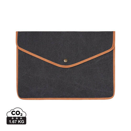 VINGA Bosler GRS 14 inch laptophoes van gerecycled canvas bedrukt met bedrijfslogo