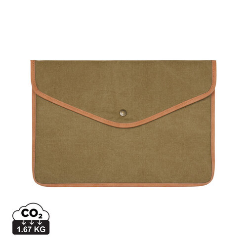VINGA Bosler GRS 14 inch laptophoes van gerecycled canvas bedrukt met bedrijfslogo