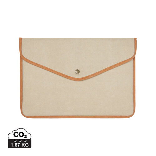VINGA Bosler GRS 14 inch laptophoes van gerecycled canvas bedrukt met bedrijfslogo