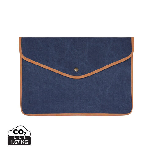 VINGA Bosler GRS 14 inch laptophoes van gerecycled canvas bedrukt met bedrijfslogo
