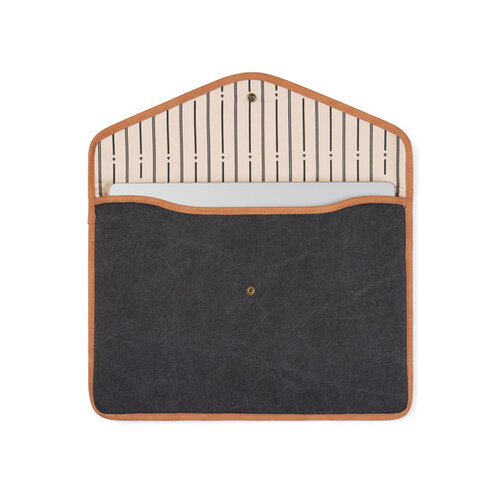 VINGA Bosler GRS 14 inch laptophoes van gerecycled canvas bedrukt met bedrijfslogo