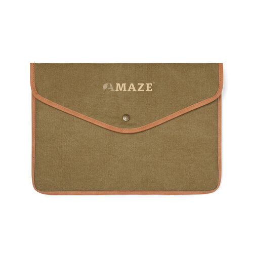VINGA Bosler GRS 14 inch laptophoes van gerecycled canvas bedrukt met bedrijfslogo