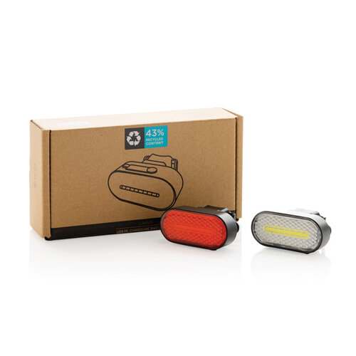Auto & Fiets artikelen Lumino RCS rplastic USB-oplaadbare fietslamp set P513.8401