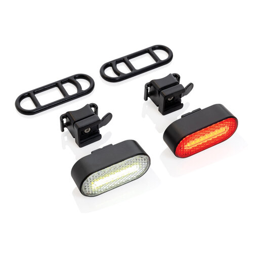 Lumino RCS rplastic USB-oplaadbare fietslamp set P513.8401
