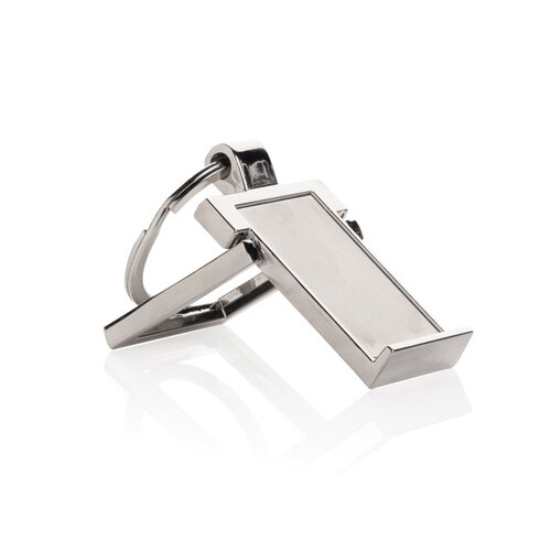 RSC sleutelhanger gerecycled zinc alloy met telefoon stand P191.6602 RSC sleutelhanger gerecycled zinc alloy met telefoon stand P191.6602