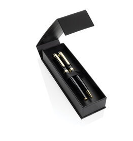 Luca recycled brass deluxe pen set P611.3001