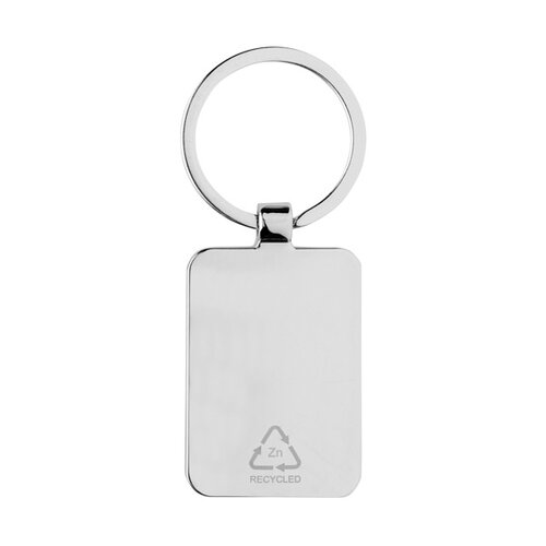 RCS rechthoekige bamboe sleutelhanger P191.6809 gegraveerd met logo