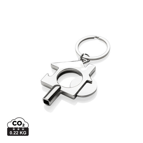 RCS 3-in-1 radiatorsleutel sleutelhanger P191.7102 gegraveerd met logo