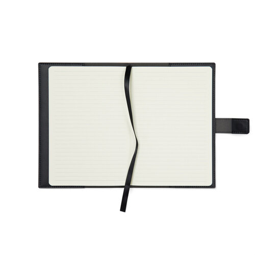 VINGA Timo PU RCS RPET notitieboek V77300 met magnetische sluiting, vervangbaar binnenwerk en 160 gelinieerde pagina's