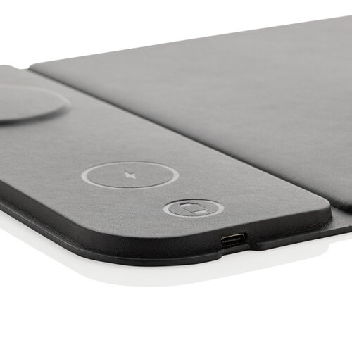 Swiss Peak RCS gerecycled PU 15W 3-in-1 oplaadmuismat P309.0301 Swiss Peak RCS gerecycled PU 15W 3-in-1 oplaadmuismat P309.0301