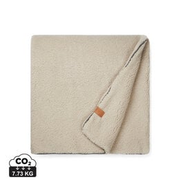 VINGA Moulton GRS RPET deken V40405 van gerecycled polyester met geborduurd logo 130 x 170 cm