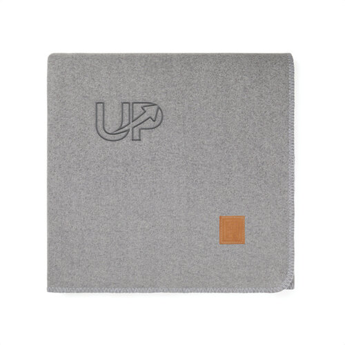 VINGA Moulton GRS RPET deken V40405 van gerecycled polyester met geborduurd logo 130 x 170 cm