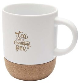 Keramische mok met kurkdetails 300 ml Billie met logo bedrukken DeBle