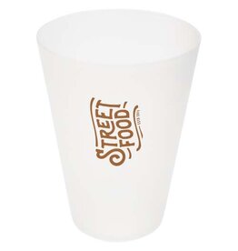 Glastonbury herbruikbare PP-beker 300 ml frosted clear 10085401 bedrukt met logo