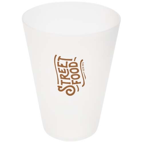 Glastonbury herbruikbare PP-beker 300 ml frosted clear 10085401 bedrukt met logo