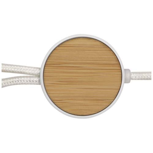 Chechia 5-in-1 150 cm datasynchronisatie- en 27 W snellaadkabel van gerecycled plastic met bamboe details Chechia 5-in-1 150 cm datasynchronisatie- en 27 W snellaadkabel van gerecycled plastic met bamboe details