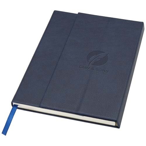 DéBlé Alejandra A5 notitieboek van gerecycled leer 107920 bedrukt met logo