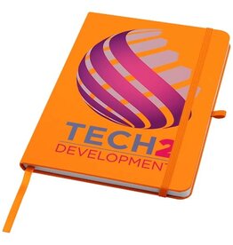 Teak A5 gerecycled notitieboek met harde kaft en gelinieerde pagina's