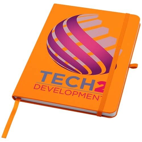 Teak A5 gerecycled notitieboek met harde kaft en gelinieerde pagina's Teak A5 gerecycled notitieboek met harde kaft en gelinieerde pagina's