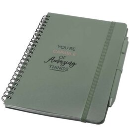 Thalaasa A5 ocean-bound hardcover notitieboek met balpen (zwarte inkt)