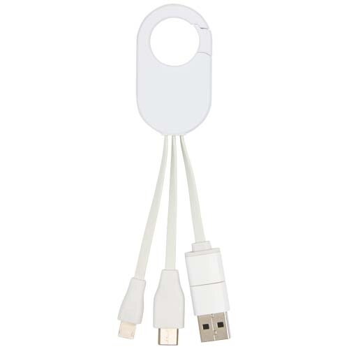 Troop 4-in-1 oplaadkabel van gerecycled plastic 12443501 Troop 4-in-1 oplaadkabel van gerecycled plastic 12443501