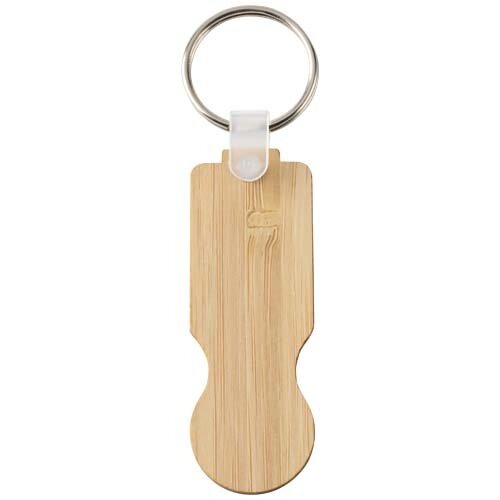Ronan bamboe winkelwagen sleutelhanger 10459306 gegraveerd met logo