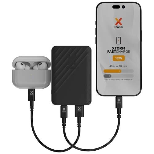DeBle Xtorm Go2 Snellaadbare Powerbank 5.000 mAh 12W 124409 bedrukken met logo