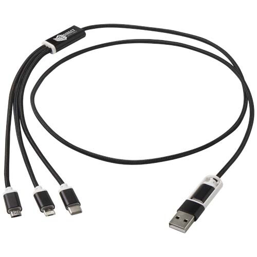 Versatile 5-1 oplaadkabel van gerecycled aluminium