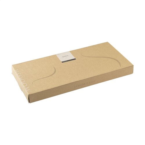 DéBlé Wooosh Queso kaasplank (262170) van FSC 100% acaciahout met kaasmessen en kaasvork