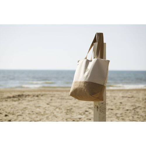 Cancun Beachbag Organic Cotton strandtas bedrukken met logo DeBle