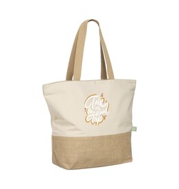 Cancun Beachbag Organic Cotton strandtas bedrukken met logo DeBle