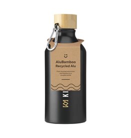 Waterflessen bedrukken AluBamboo Recycled Alu waterfles 1525