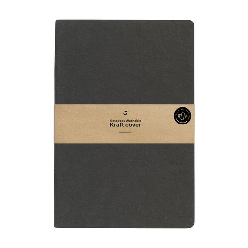 Washable Kraft A5 GRS notitieboek 263265 bedrukt met logo