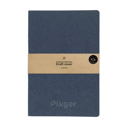 Washable Kraft A5 GRS notitieboek 263265 bedrukt met logo