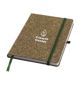 TeaGround Cork Notebook A5 notitieboek 3852.40 met cover van theebladerenafval en kurk, 192 FSC-pagina’s, sluitelastiek, penlus en leeslint