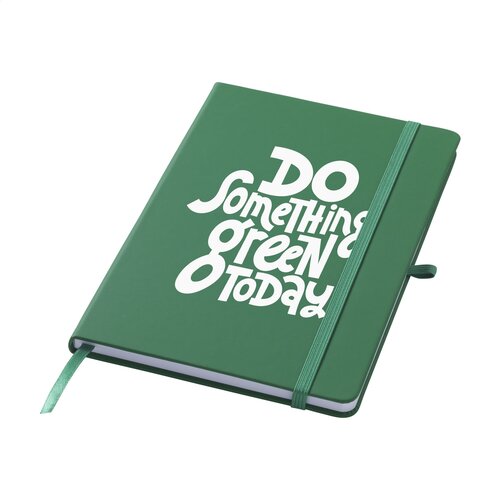 Recycled GRS PU A5 notitieboek 263193 bedrukt met logo