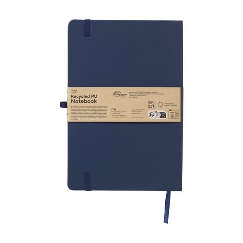 Recycled GRS PU A5 notitieboek 263193 bedrukt met logo