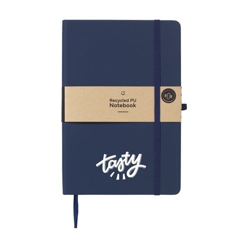 Recycled GRS PU A5 notitieboek 263193 bedrukt met logo