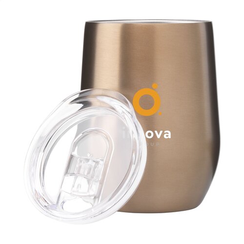 Huevo RCS thermosbeker 350 ml gerecycled RVS 261307 bedrukt met logo