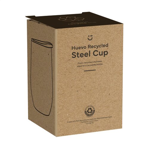 Huevo RCS thermosbeker 350 ml gerecycled RVS 261307 bedrukt met logo