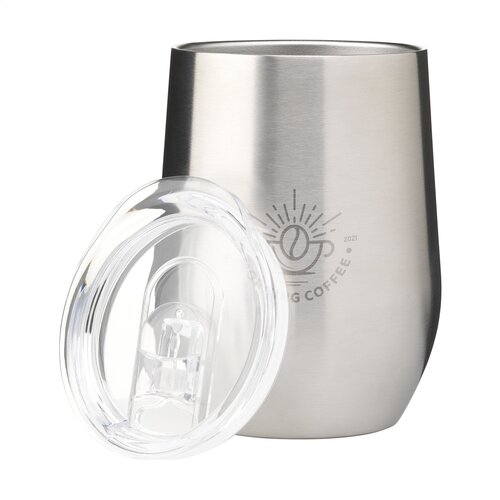 Huevo RCS thermosbeker 350 ml gerecycled RVS 261307 bedrukt met logo