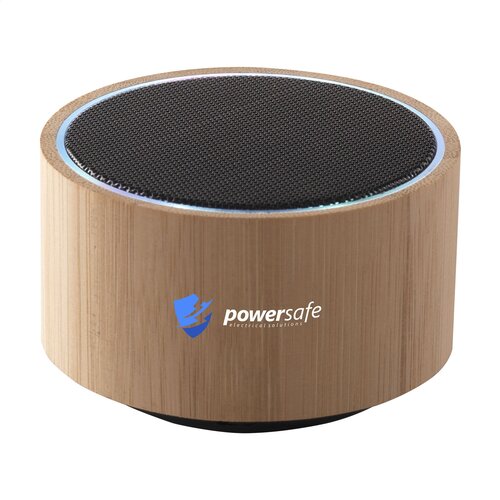Wave Bamboo Wireless Speaker 265900 gegraveerd met logo