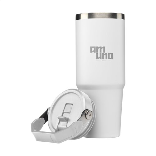 Hippo thermosbeker 900 ml gerecycled RVS 262525 bedrukt met logo
