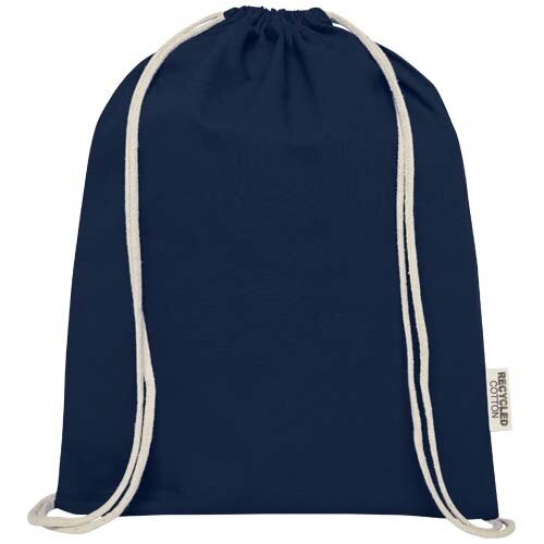 Oregon tas met trekkoord gerecycled katoen bedrukken met logo