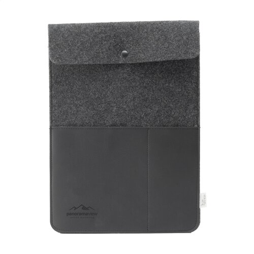 Recycled Felt & Apple Leather Laptop Sleeve Plus bedrukken met logo