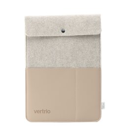 Recycled Felt & Apple Leather Laptop Sleeve Plus