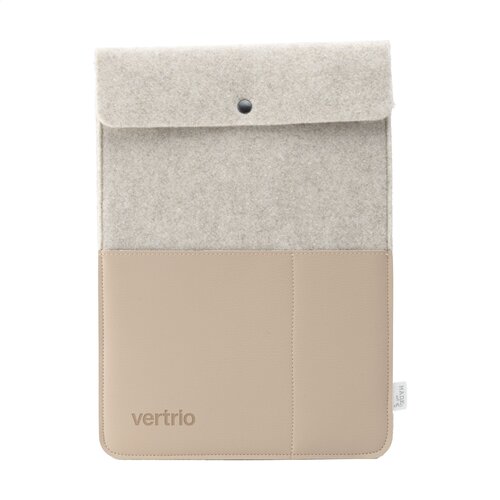 Recycled Felt & Apple Leather Laptop Sleeve Plus bedrukken met logo