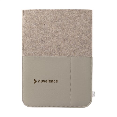 Recycled Felt & Apple Leather Laptop Sleeve bedrukken met logo
